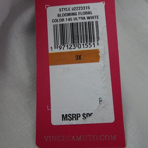 Vince Camuto Linen Blend Pants Women's Plus Size 3X White Wide Leg Side Slit - Picture 11 of 12